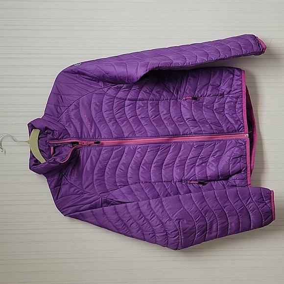 Women's primaloft purple w/pink trim lightweight jacket. Sz 10 Icepeak polyamide - Picture 1 of 9